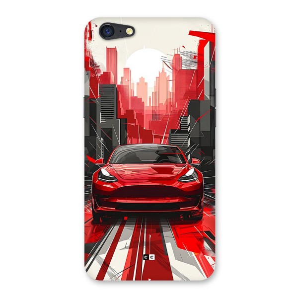 Red And Black Car Back Case for Oppo A71