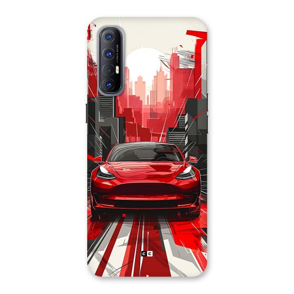 Red And Black Car Back Case for Oppo Reno3 Pro
