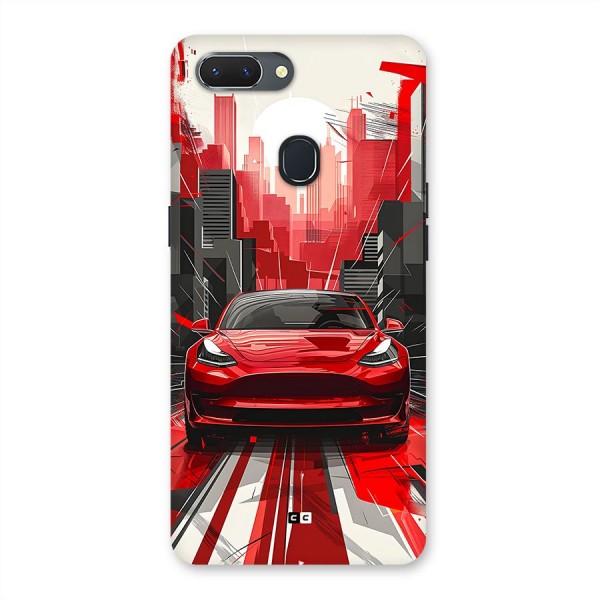 Red And Black Car Back Case for Realme 2