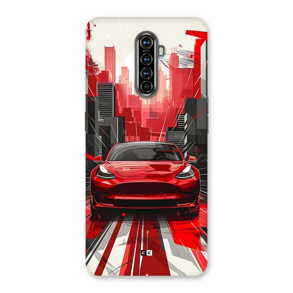 Red And Black Car Back Case for Realme X2 Pro