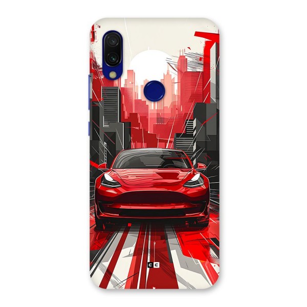 Red And Black Car Back Case for Redmi 7