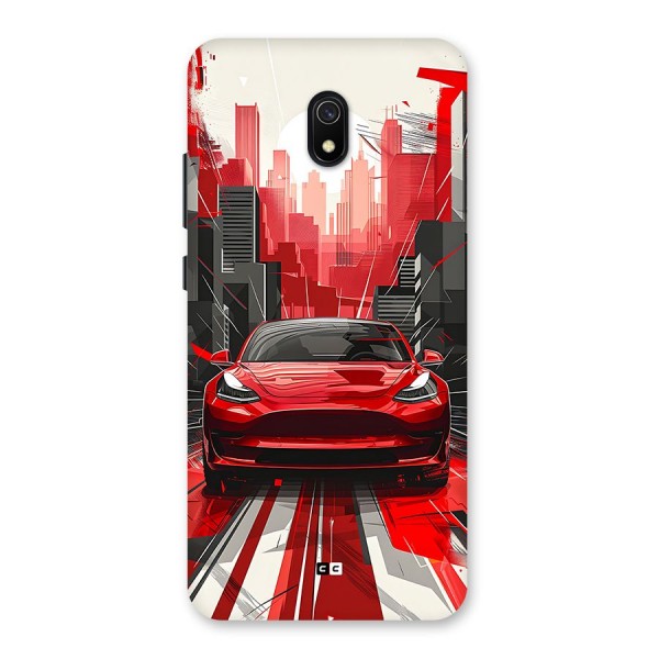 Red And Black Car Back Case for Redmi 8A
