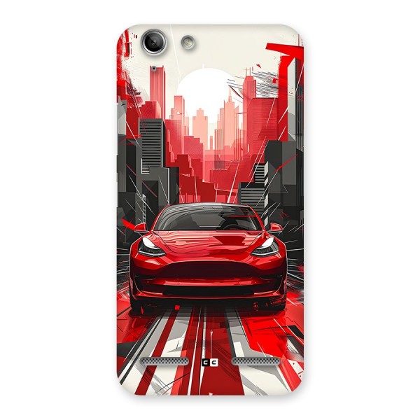 Red And Black Car Back Case for Vibe K5 Plus
