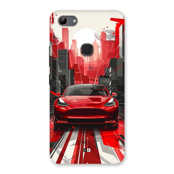 Red And Black Car Back Case for Vivo Y81