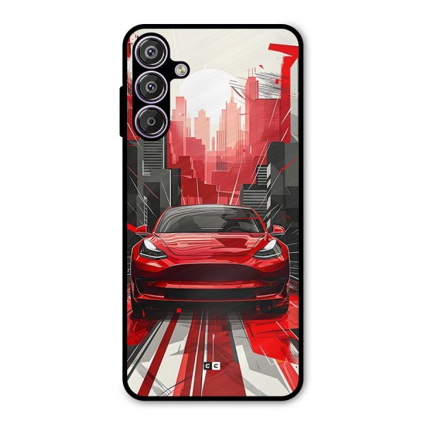 Red And Black Car Metal Back Case for Galaxy F15