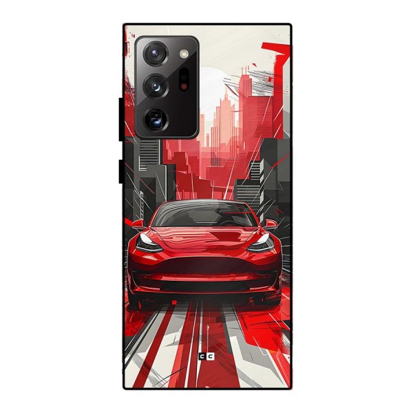 Red And Black Car Metal Back Case for Galaxy Note 20 Ultra