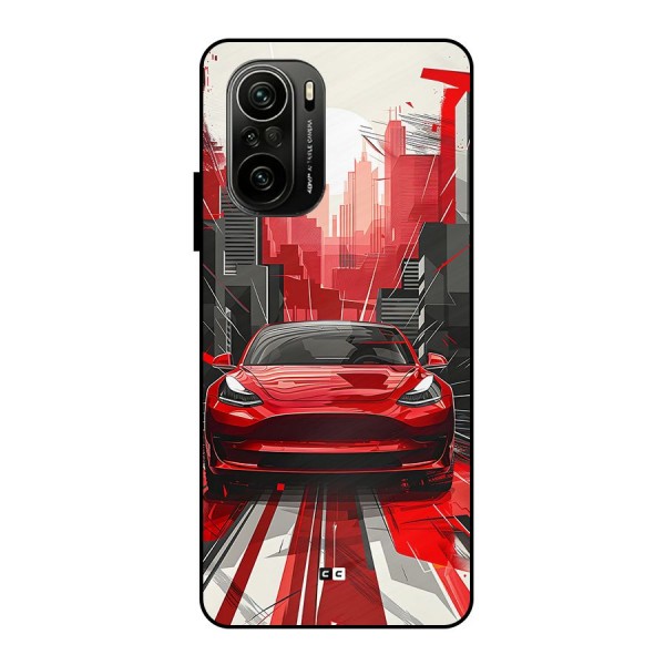 Red And Black Car Metal Back Case for Mi 11X Pro