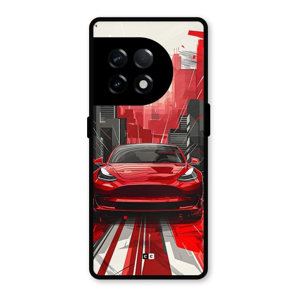 Red And Black Car Metal Back Case for OnePlus 11R