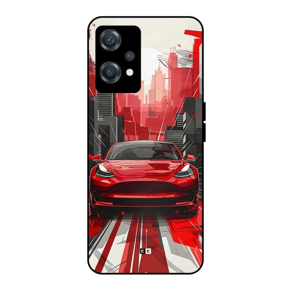 Red And Black Car Metal Back Case for OnePlus Nord CE 2 Lite 5G
