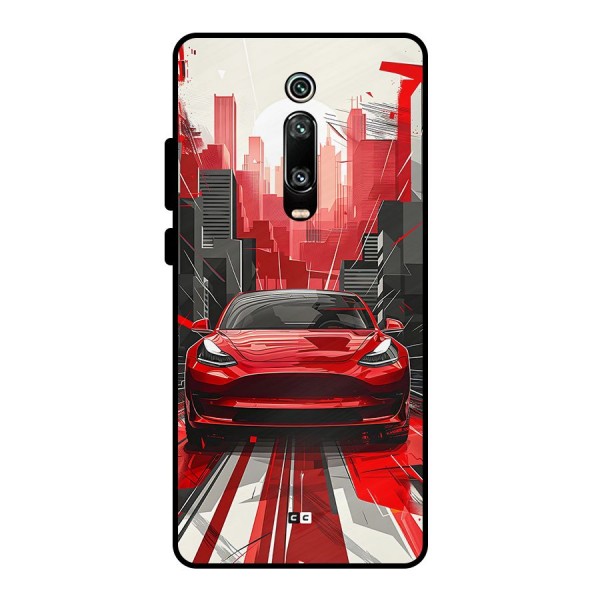 Red And Black Car Metal Back Case for Redmi K20 Pro
