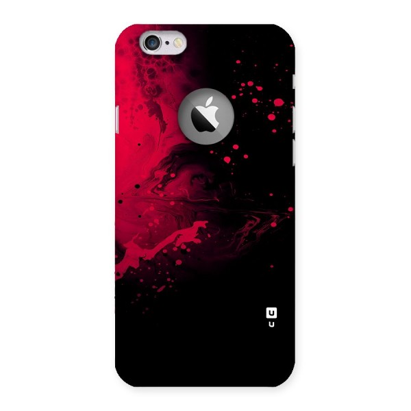 Red Black Splash Art Back Case for iPhone 6 Logo Cut