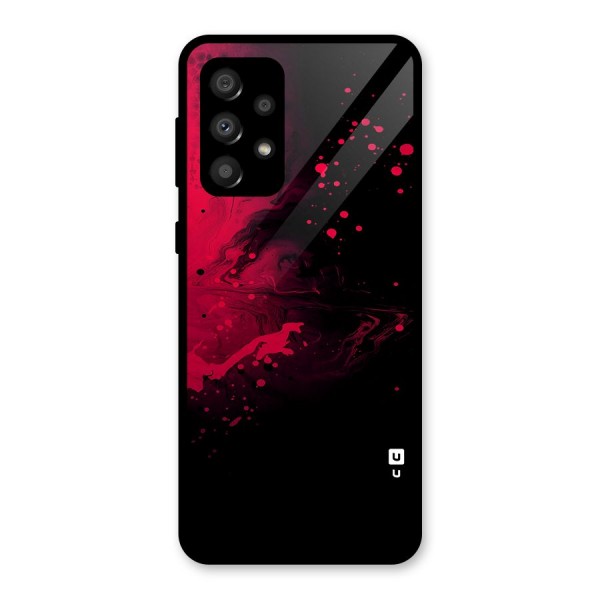 Red Black Splash Art Glass Back Case for Galaxy A32