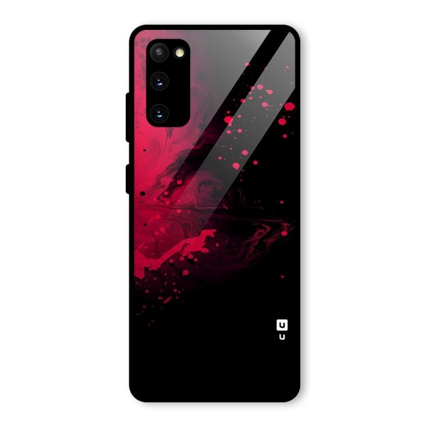 Red Black Splash Art Glass Back Case for Galaxy S20 FE 5G