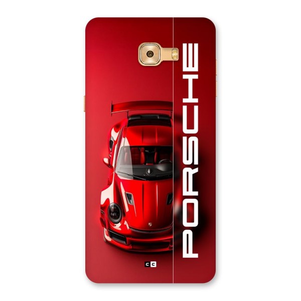 Red Porsche Back Case for Galaxy C9 Pro