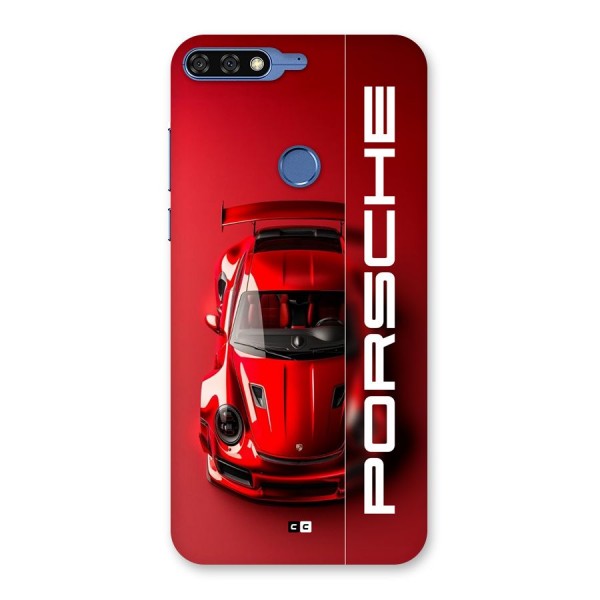 Red Porsche Back Case for Honor 7C