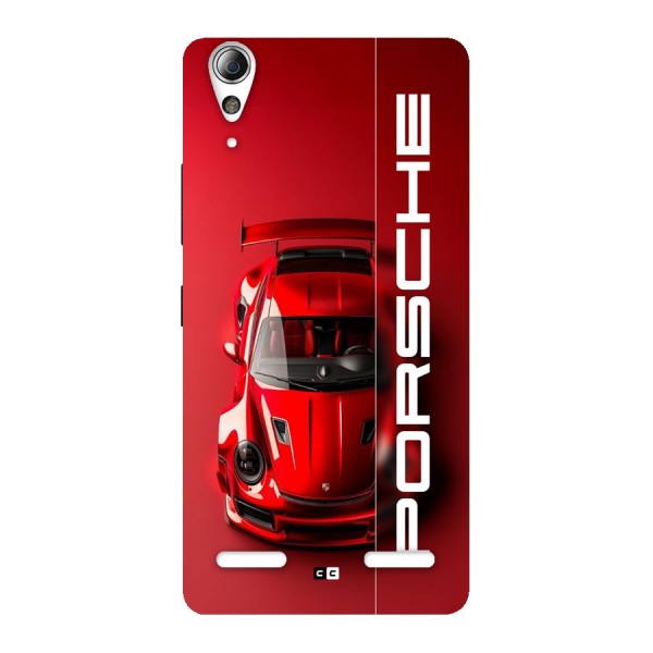 Red Porsche Back Case for Lenovo A6000 Plus