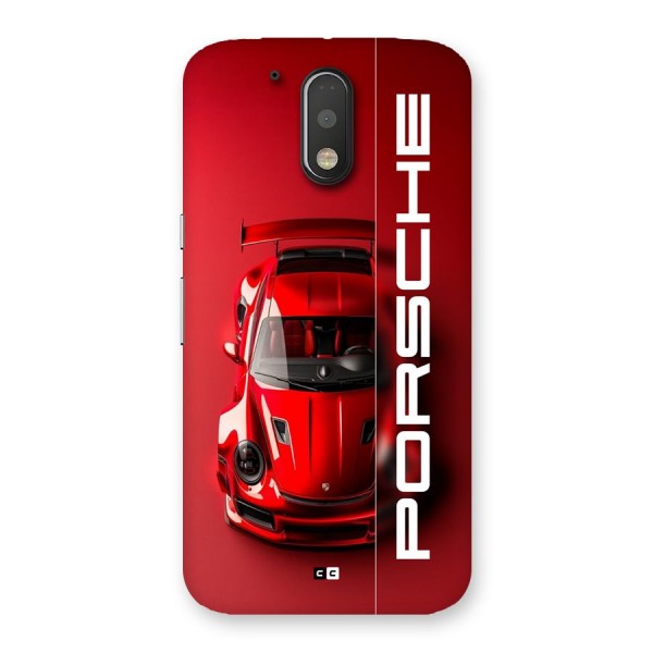 Red Porsche Back Case for Moto G4 Plus