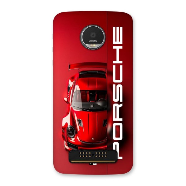 Red Porsche Back Case for Moto Z Play
