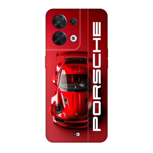 Red Porsche Back Case for Oppo Reno8 5G