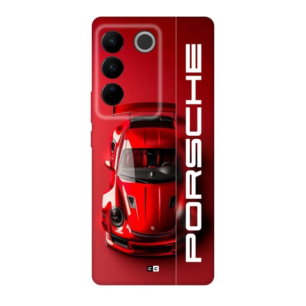 Red Porsche Back Case for Vivo V27