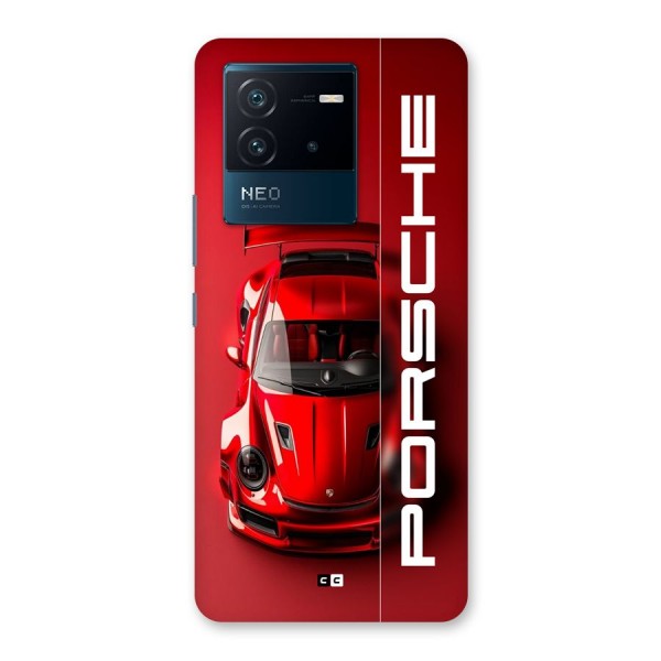 Red Porsche Back Case for Vivo iQOO Neo 6 5G