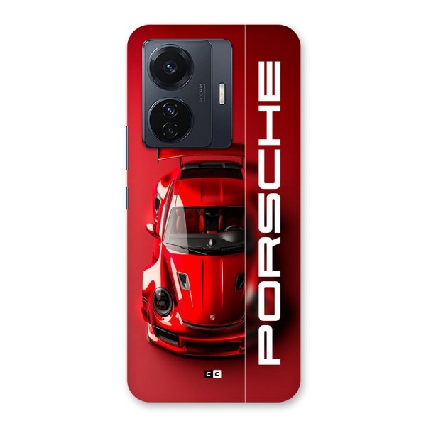 Red Porsche Back Case for Vivo iQOO Z6 Pro