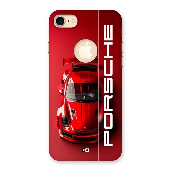 Red Porsche Back Case for iPhone 7 Logo Cut