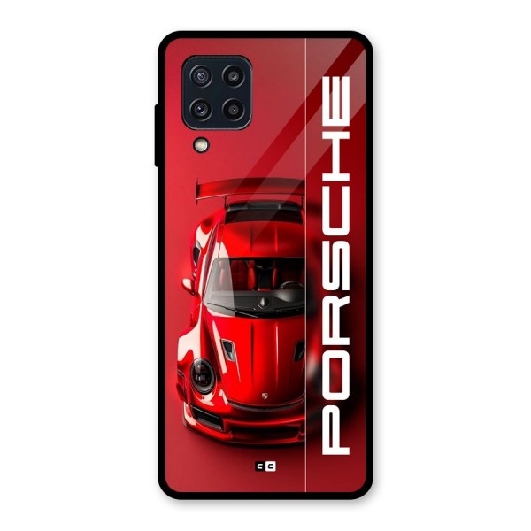 Red Porsche Glass Back Case for Galaxy M32