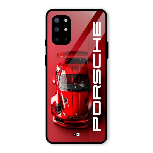 Red Porsche Glass Back Case for OnePlus 8T