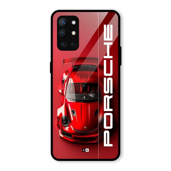 Red Porsche Glass Back Case for OnePlus 9R