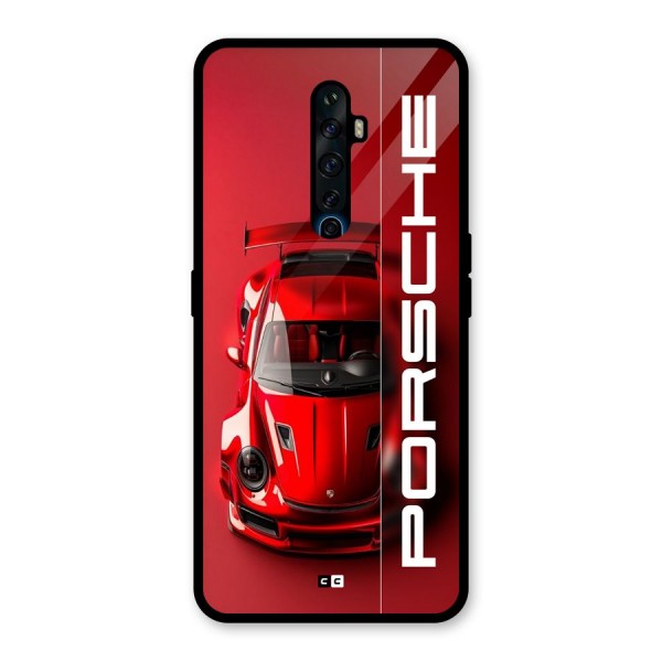 Red Porsche Glass Back Case for Oppo Reno2 F