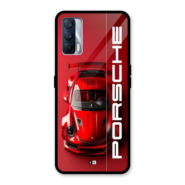 Red Porsche Glass Back Case for Realme X7