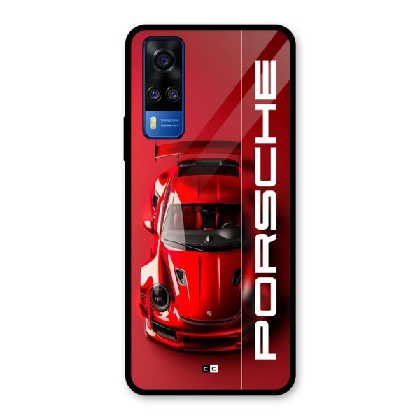 Red Porsche Glass Back Case for Vivo Y51