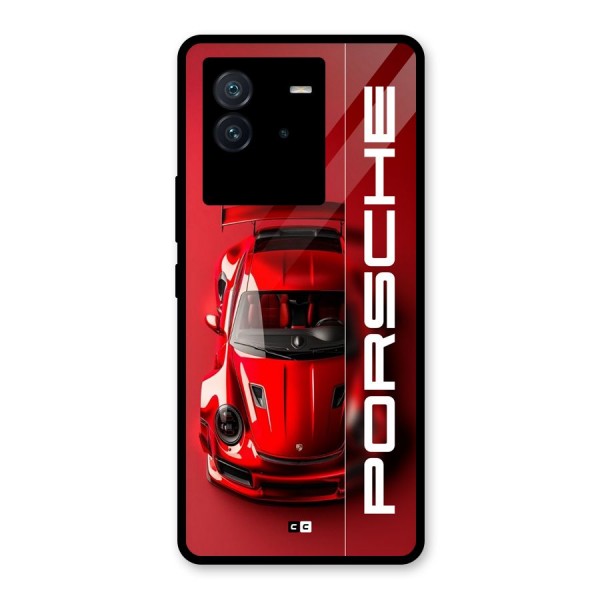 Red Porsche Glass Back Case for Vivo iQOO Neo 6 5G