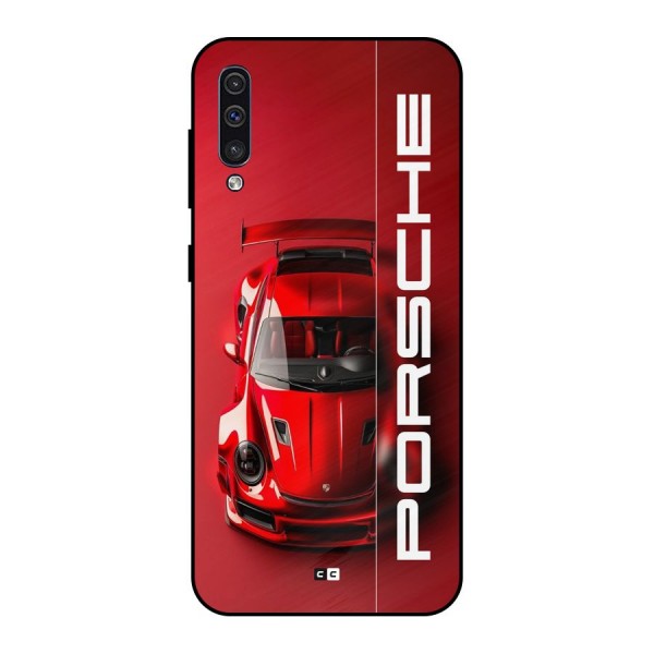Red Porsche Metal Back Case for Galaxy A30s