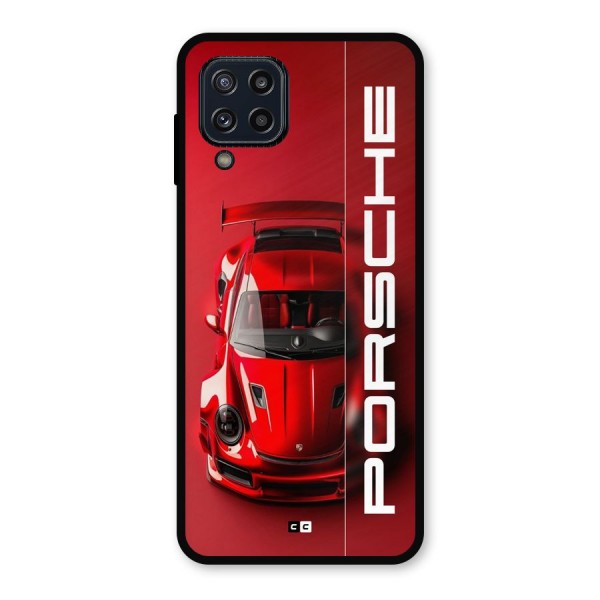 Red Porsche Metal Back Case for Galaxy M32