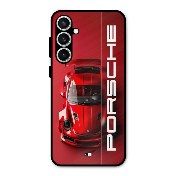 Red Porsche Metal Back Case for Galaxy S23 FE