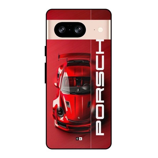Red Porsche Metal Back Case for Google Pixel 8