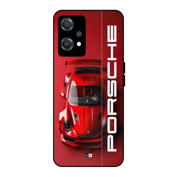 Red Porsche Metal Back Case for OnePlus Nord CE 2 Lite 5G