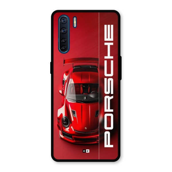 Red Porsche Metal Back Case for Oppo F15