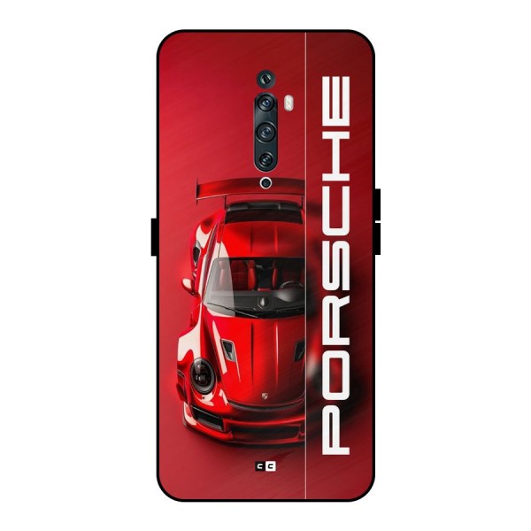 Red Porsche Metal Back Case for Oppo Reno2 F