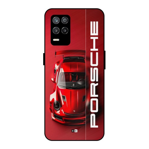 Red Porsche Metal Back Case for Realme 9 5G