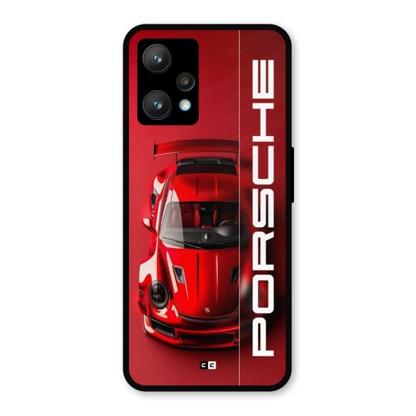 Red Porsche Metal Back Case for Realme 9 Pro Plus 5G