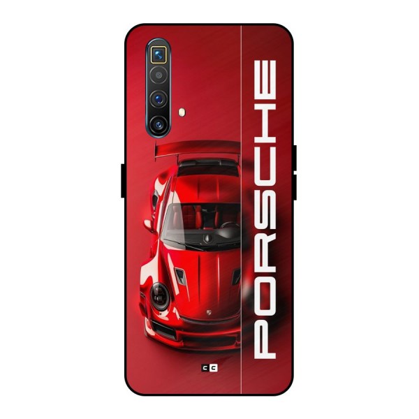Red Porsche Metal Back Case for Realme X3