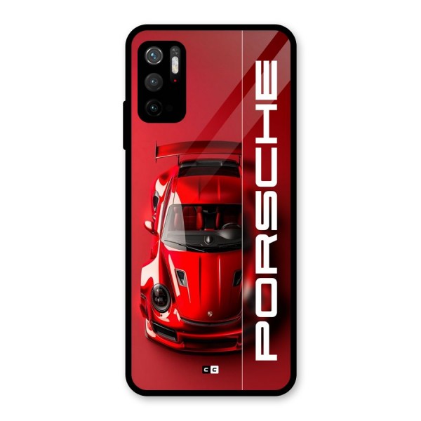 Red Porsche Metal Back Case for Redmi Note 10T 5G