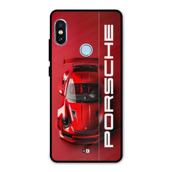 Red Porsche Metal Back Case for Redmi Note 5 Pro