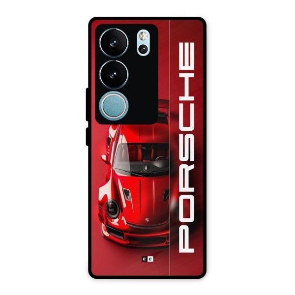 Red Porsche Metal Back Case for Vivo V29