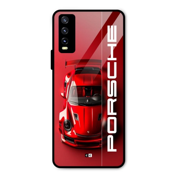 Red Porsche Metal Back Case for Vivo Y20i