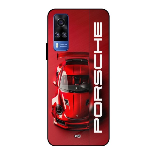 Red Porsche Metal Back Case for Vivo Y51