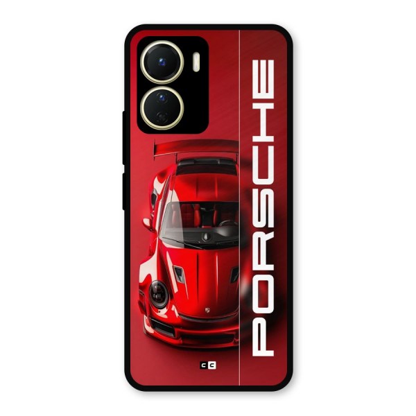 Red Porsche Metal Back Case for Vivo Y56